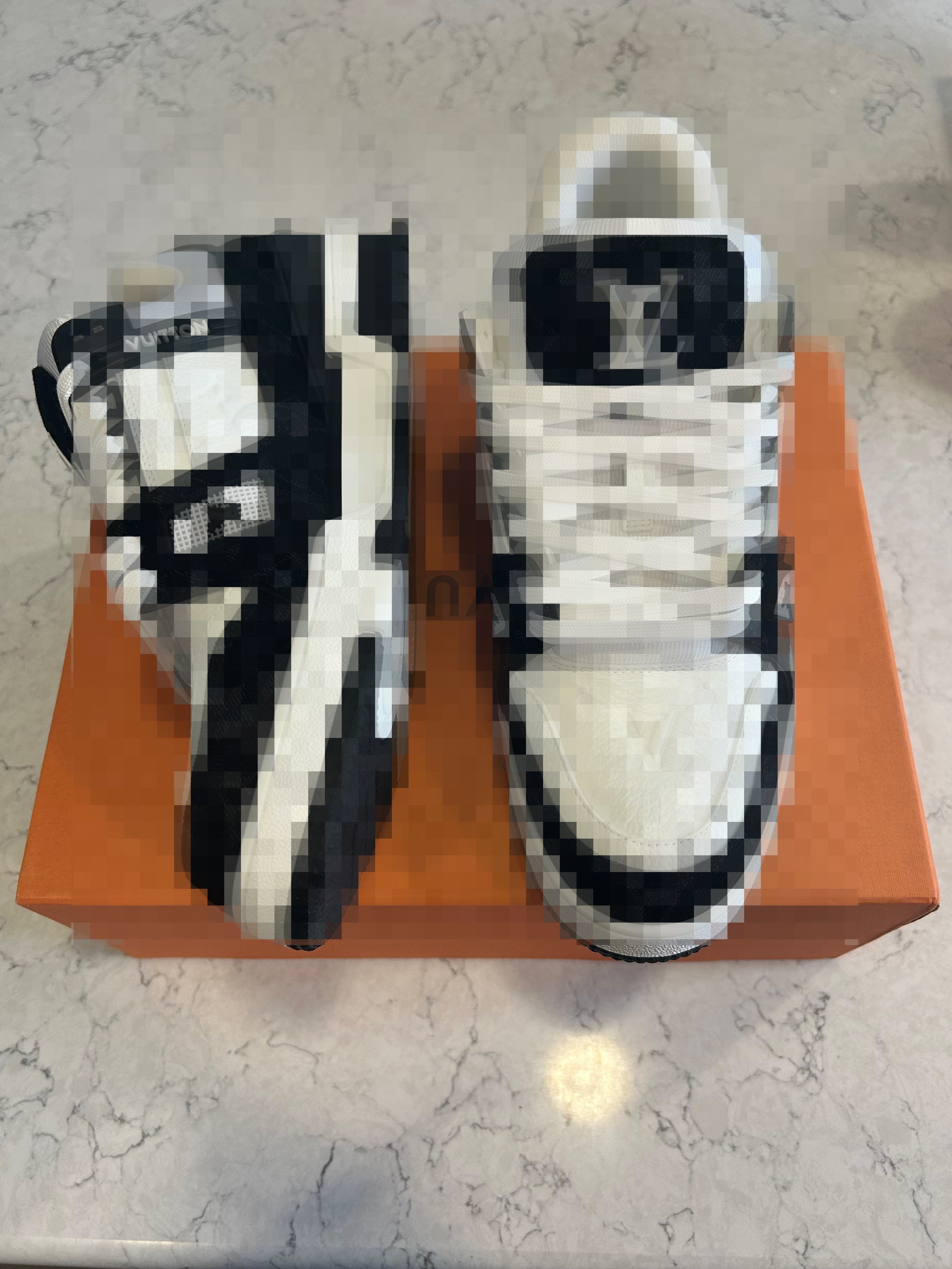 Black and White V Sneakers